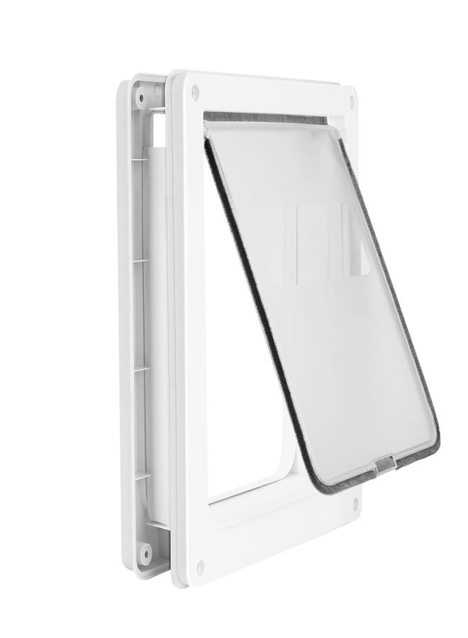 ليسمون باب صغير للكلاب مزود بلوحة قفل مغناطيسية لأمان المنزل - متين ومقاوم للعوامل الجوية، مقاس 13.5 × 11.1 بوصة، مناسب للكلاب والقطط والحيوانات الأليفة الصغيرة والمتوسطة الحجم. سهل التركيب - Image 1